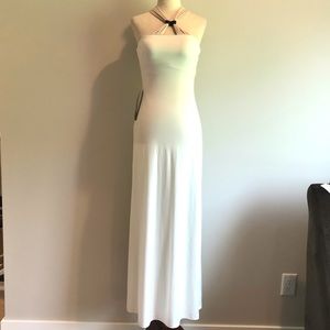Gorgeous White Bebe Halter Gown Maxi - XS - NWT